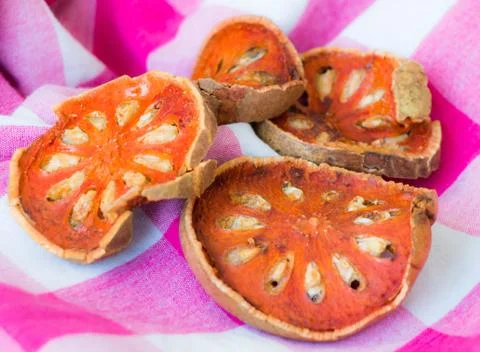 Bael dry fruit for tea Stock Photos