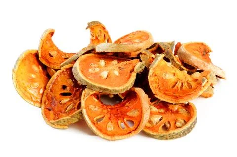 Bael fruit tea on white Stock Photos