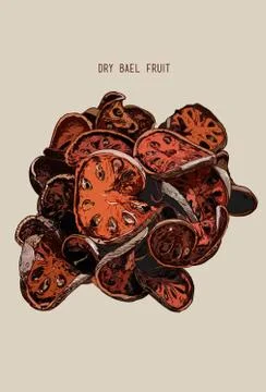 Bael fruit vector. Stock Illustration