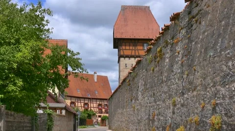 Baeuerlins Turm, Tower, Dinkelsbuhl, Germany Stock Footage 52740887