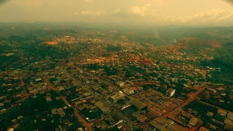 Bafang city high evening view Stock Footage 80873732