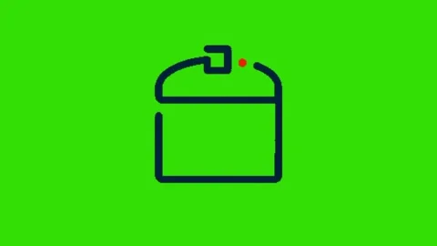 Bag animation on green background Vídeo Stock 330216262