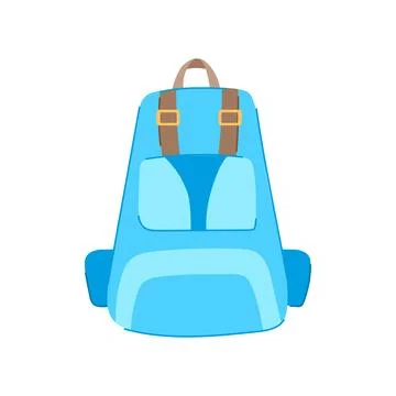 Bag backpack camp cartoon vector illustration Stockillustratie