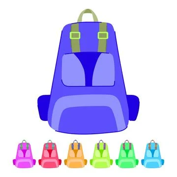 Bag backpack camp vector cartoon graphic イラスト素材
