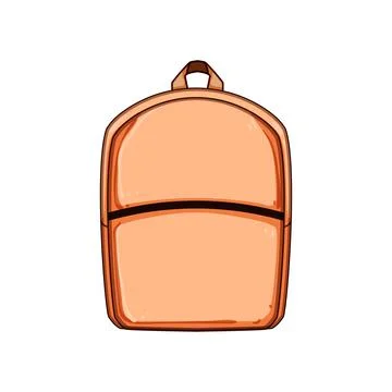 Bag backpack cartoon vector illustration Illustrazione stock