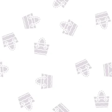 Bag beach glyph vector seamless pattern Stock Illustration
