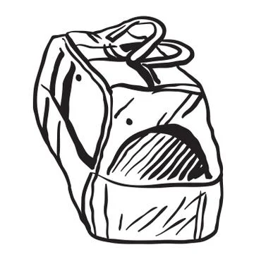 Bag black and white Stock Illustration