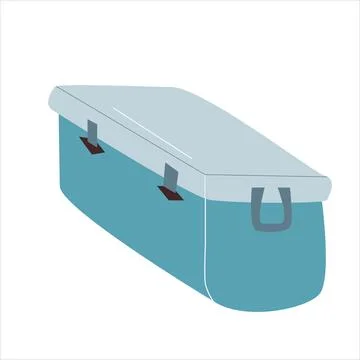 Bag box for provision camping icon isolated Stock Illustration