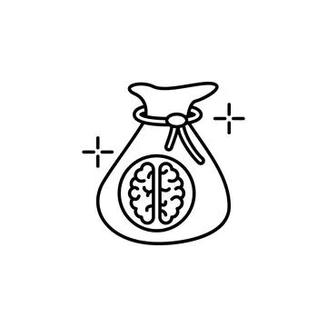 Bag brain icon. Element of brain concept Stock Illustration