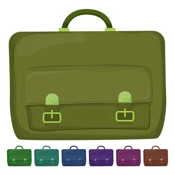 Bag briefcase color icon vector graphic イラスト素材