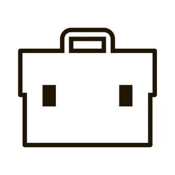 Bag briefcase icon on white background. EPS 10. Vector illustration. Stock Illustration