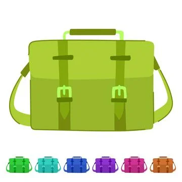 Bag briefcase leather vector cartoon graphic イラスト素材