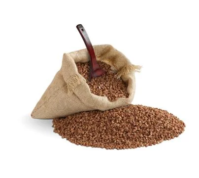 Bag of the buckwheat Stock Photos