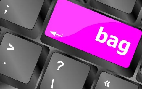 Bag button on computer pc keyboard key Stock Illustration