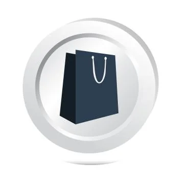 Bag button icon 스톡 일러스트