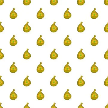 Bag of cannabis pattern, cartoon style Stock Illustration