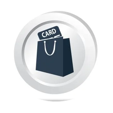Bag with card button icon Stock-Illustration