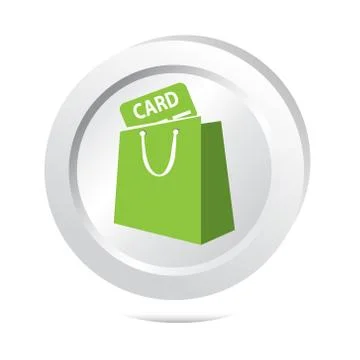 Bag with card button Иллюстрация