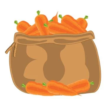 Bag with carrot Illustrazione stock