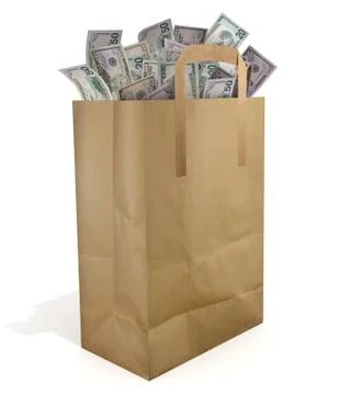 Bag of cash Stock Illustration