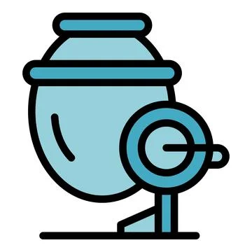 Bag cement mixer icon vector flat Stock Illustration