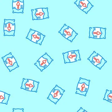 Bag cement vector seamless pattern Stock Illustration