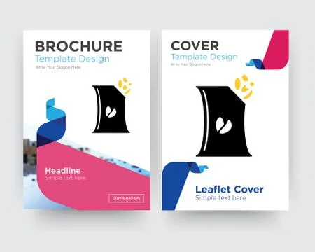 Bag of chips brochure flyer design template Free Stock Illustration