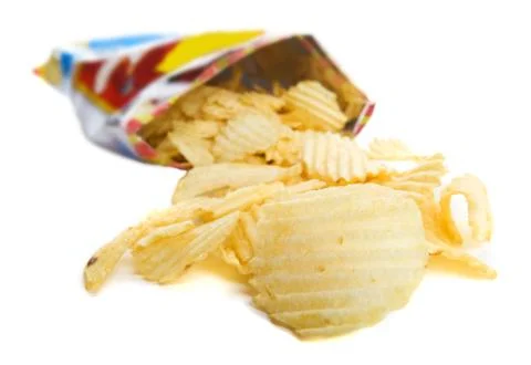 Bag of chips Stock Photos