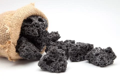 Bag of coal Stock Photos