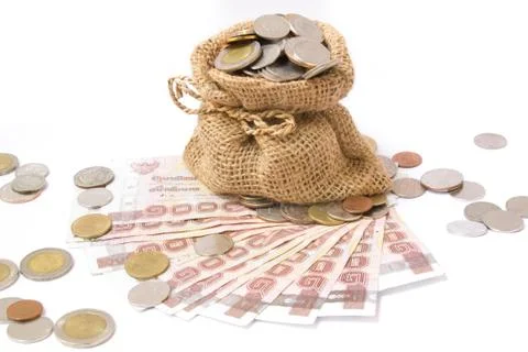 Bag coin Stock Photos
