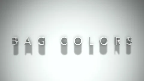 Bag colors 3D title animation with shadows on a white background Stock-Footage 297670476