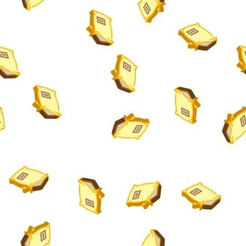 Bag compost isometric icon seamless pattern Stock Illustration