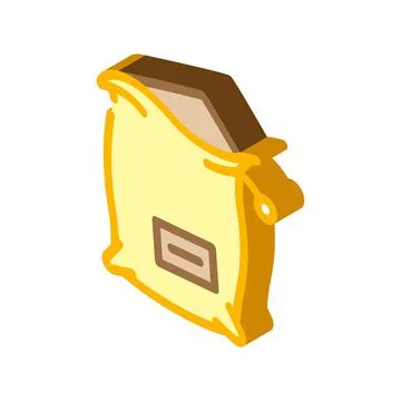 Bag compost isometric icon vector illustration Stock Illustration