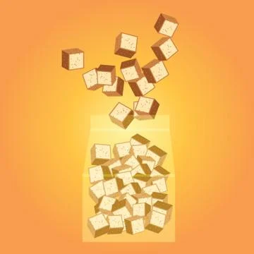Bag Of Croutons Stock Illustration