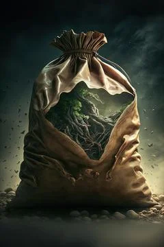 Bag of devouring Stock Illustration