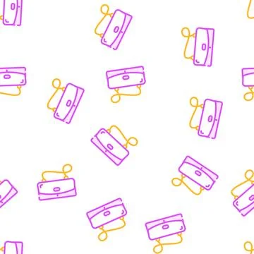 Bag female accessory vector seamless pattern Stock Illustration