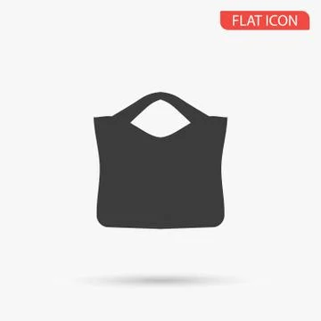 Bag flat icon symbol design vector illustration for websites and mobile, minimal Иллюстрация