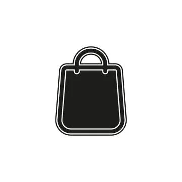 Bag flat icon - vector shopping bag. retail store shopping bag Illustrazione stock