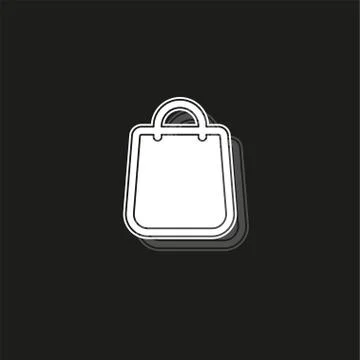 Bag flat icon - vector shopping bag. retail store shopping bag Stock Illustration