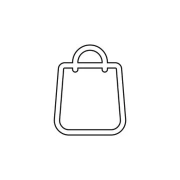 Bag flat icon - vector shopping bag. Stock Illustration