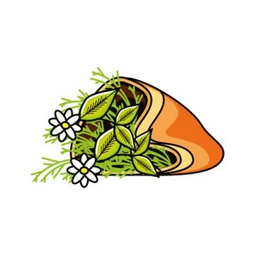 Bag with flower chamomile tea 库存插图