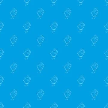 Bag of flower seeds pattern seamless blue Illustrazione stock