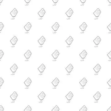 Bag of flower seeds pattern vector seamless Illustrazione stock