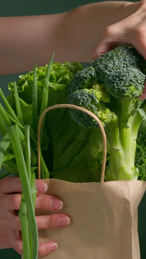 A bag of fresh vegetables Stock Footage 309122791