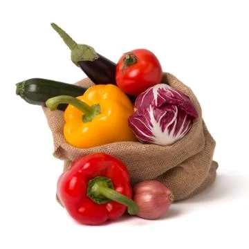 Bag of fresh vegetables Stock Photos
