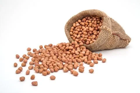 Bag full of peanuts Stock Photos