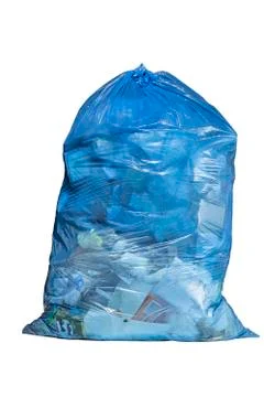 Bag of garbage on a white background Stock Photos