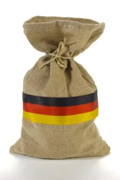 Bag with german flag Stock Photos