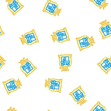 Bag gift vector seamless pattern Stock-Illustration