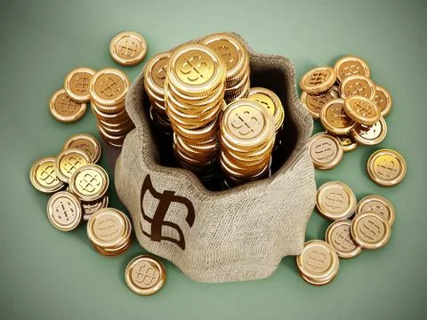 Bag of gold Stock Illustration